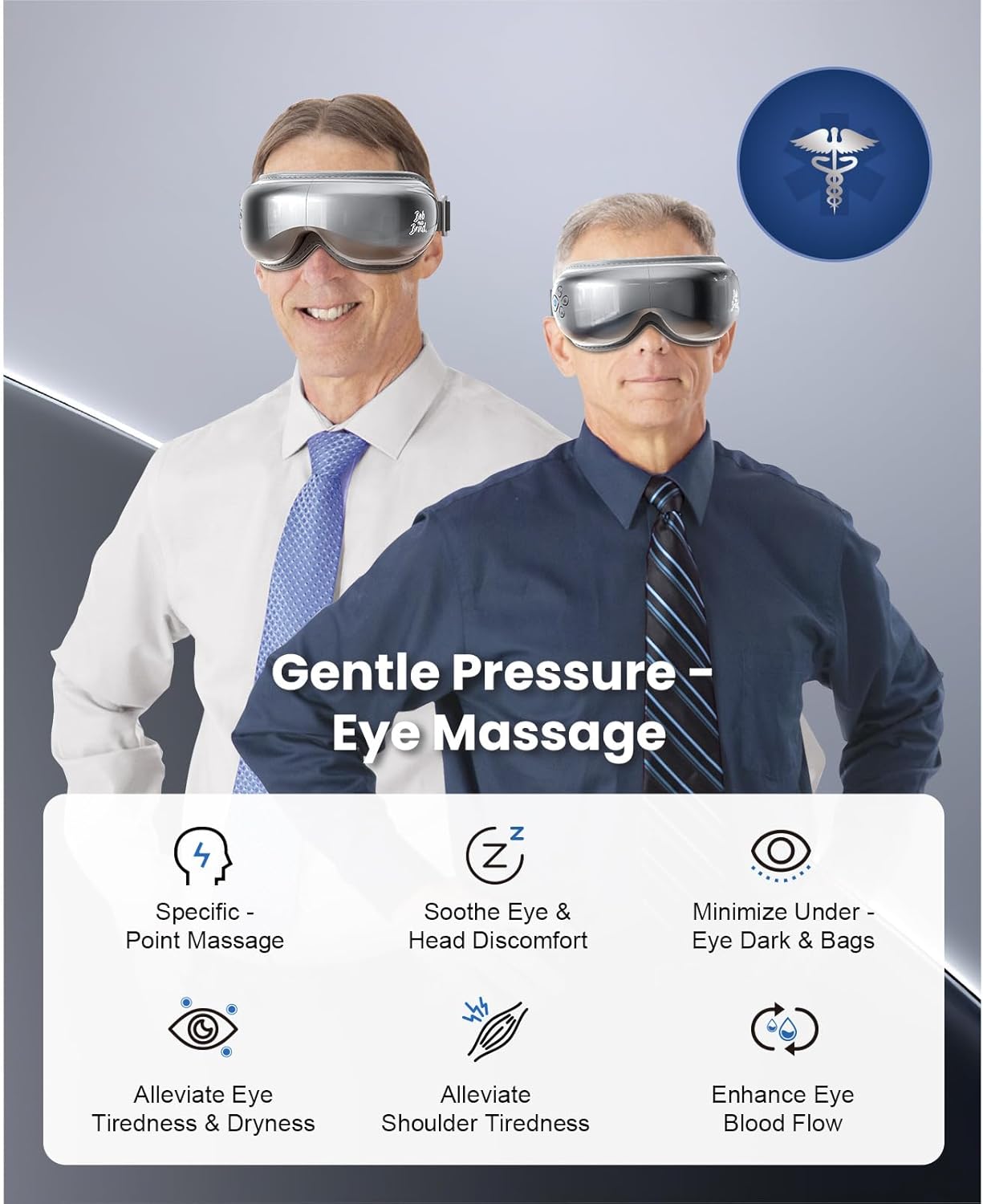 BOB AND BRAD Eye Massager with Heat and Cooling, EyeOasis 3 Eye Massager for Migraine FSA Eligible/HSA Eligible, Heated Headache Massager for Dry Eye Relief, Temple Massagers for Stress Relief - Image 3