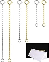 Vista 18 de Extensores de collar para mujer, extensor de pulsera de oro, extensión de joyería de cadena dorada para tobillera para mujer, juego de 2 piezas