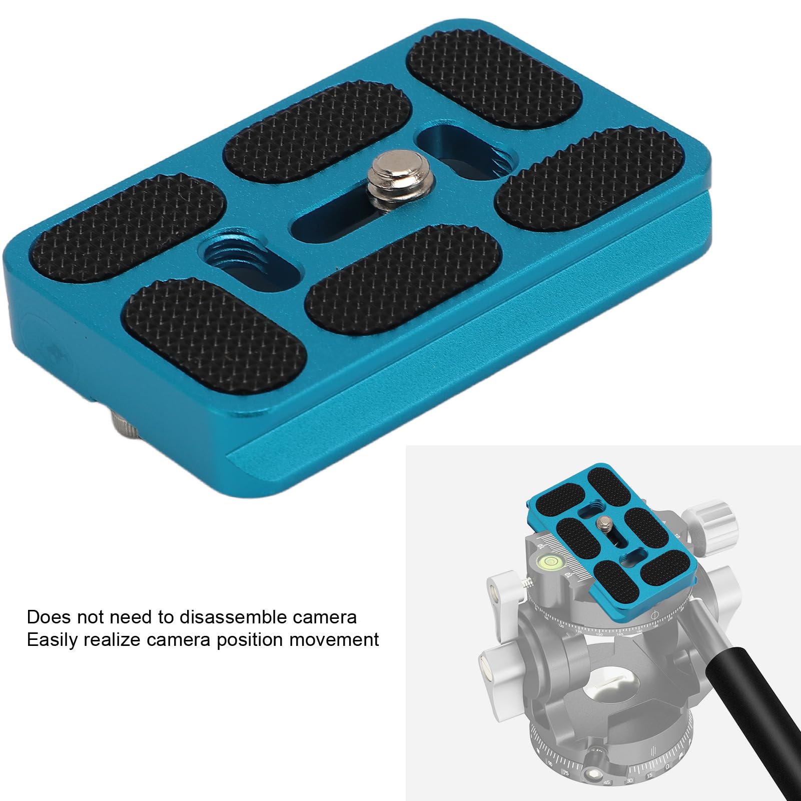 Adaptador Trípode 1/4 Pulgadas Placa De Liberación Rápida Con Tornillo De 1/4 Pulgadas Compatible Con Placa Liberación Rápida Trípode