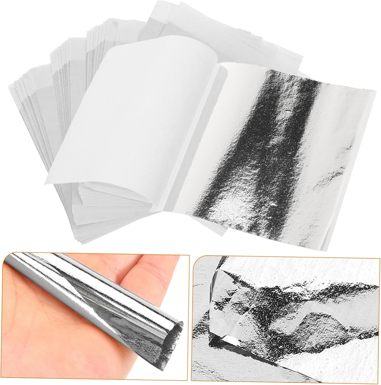 VILLCASE 500sheets Arts Craft Foil Sheets Shiny Gilding Craft Foil for DIY Parties and Events
