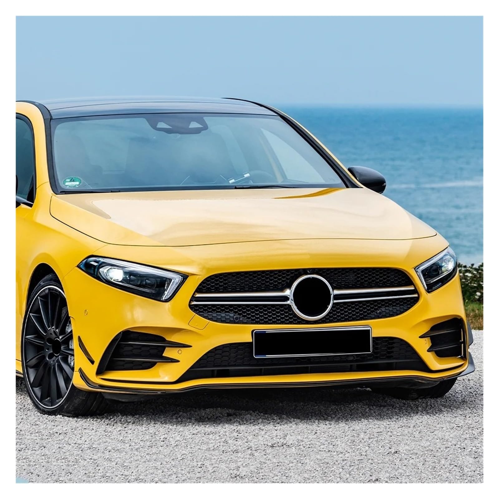 Spoiler frontali per auto Per Benz Classe A W177 A180 A200 A220 A35 Per AMG 2018 + Paraurti anteriore Spoiler Lama Canard Splitter Trim Accessori Labbro Anteriore