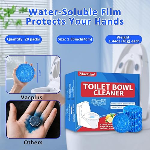 Miniatura 3 de Tabletas de limpieza de inodoros, pastillas limpiadoras de inodoros  Limpiador automático de tanque seguro para sépticos de rápida disolución,
