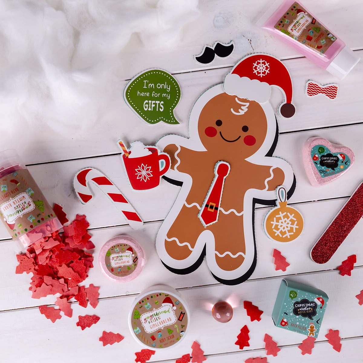 Accentra Xxl Beauty Adventskalender Gingerbread- Weihnachtskalender Für Frauen Und Kinder Im Witzigen Lebkuchen-Mann Design Mit Kosmetik Inhalt: Body Lotion, Badekugeln, Seife, Badesalz Uvw