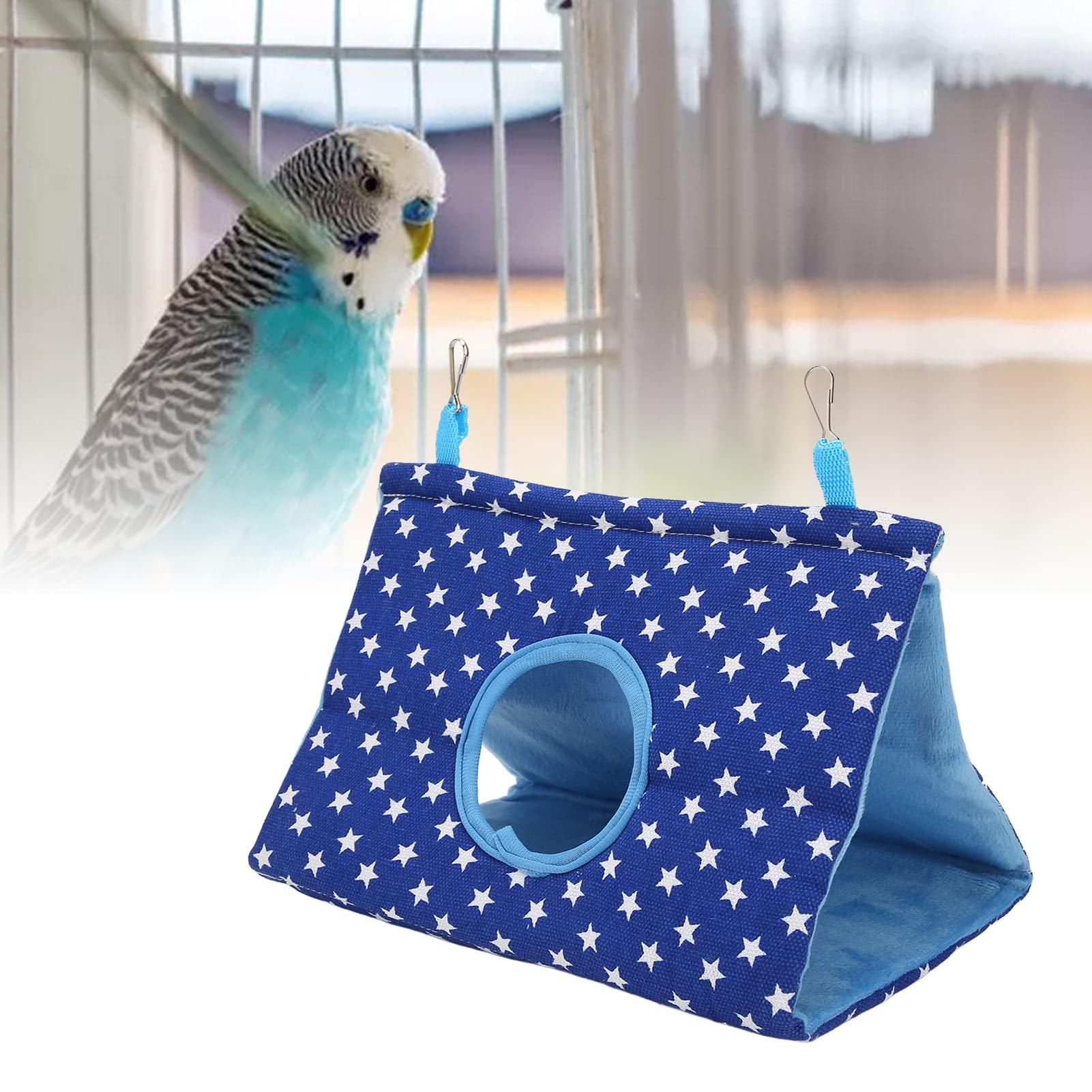 Tente Suspendue pour Oiseaux, Lit Hamac Confortable en Flanelle pour Perruches, Perruches, Sûr et Coupe-Vent, pour Se Reposer/Cacher/Jouer/Dormir, Toile/Flanelle/éponge (Tapez 2)