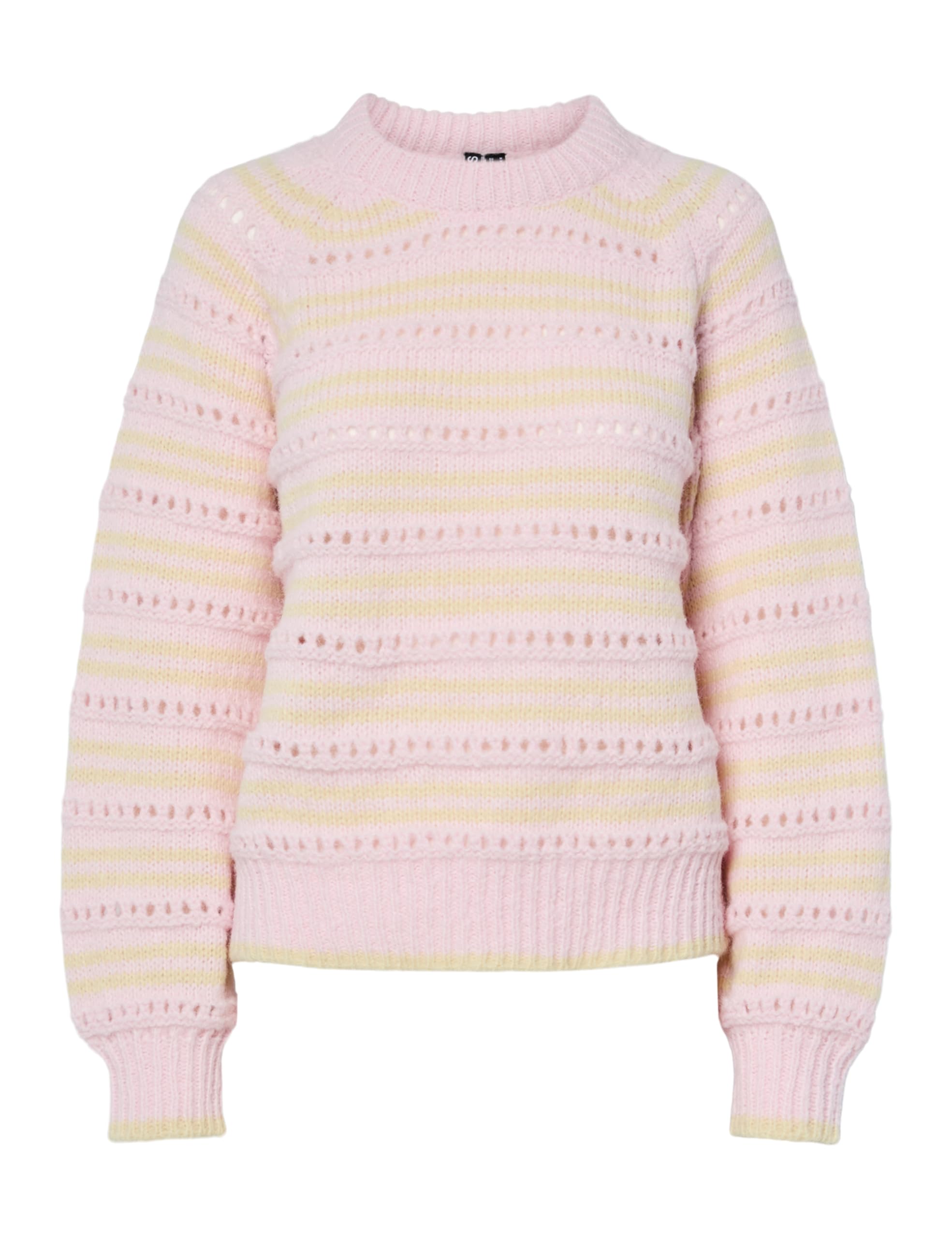 PIECES Pcjelia LS O-Neck Knit Bc, Pink-a-Boo, L