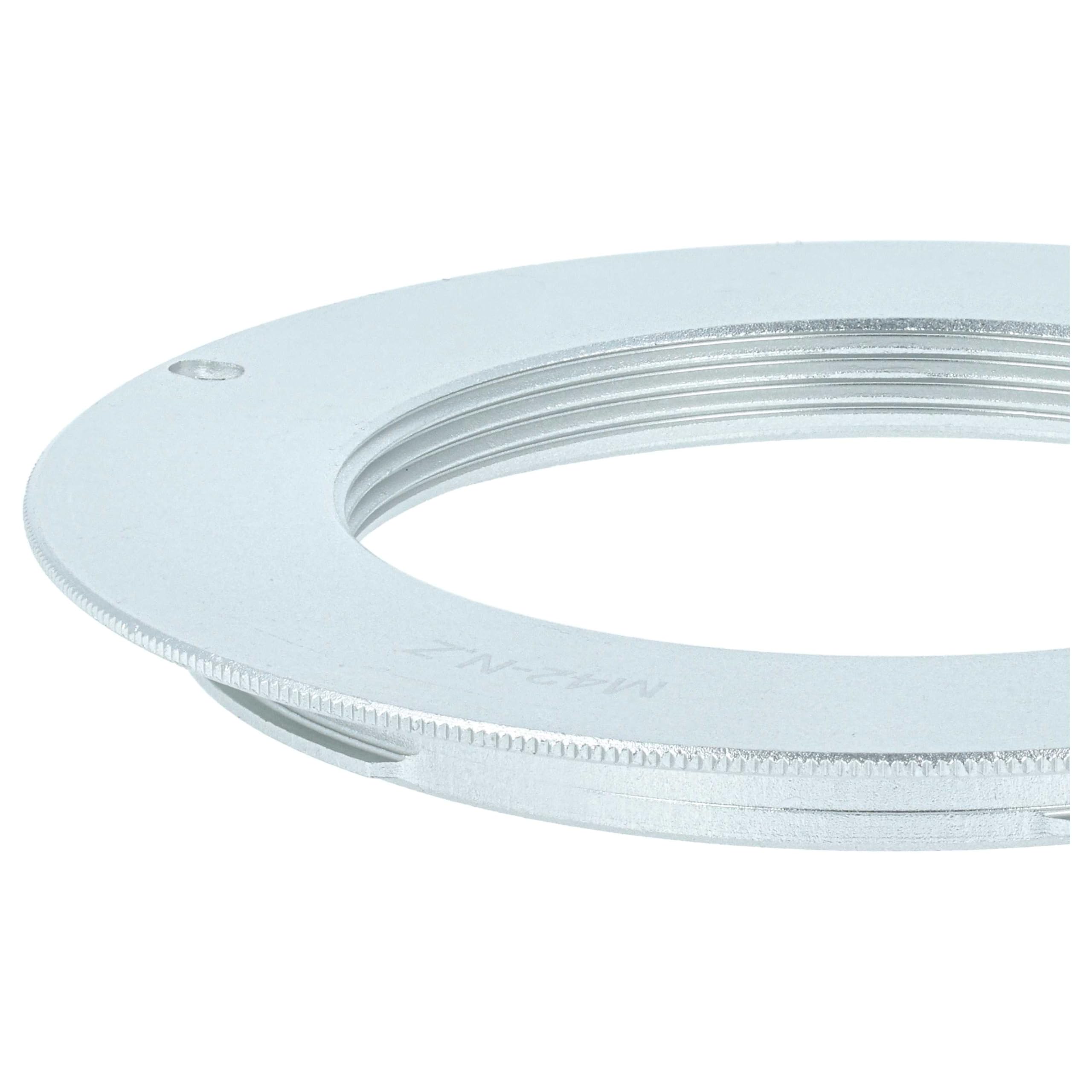 vhbw Bague d'adaptation Compatible avec Nikon Z30, Z50, Z50 II, Z6 II, Z5 II, Z6 III, Z7, Z7 II, Z6, Z5 - Monture Z vers objectifs M42 argenté