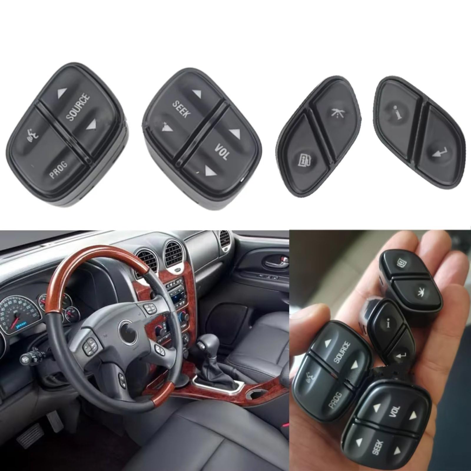 Compatible Con Hummer Para H2 2003-2007 Controlador De Botón De Control De Volante Multifuncional Para Coche Piezas De Automóvil Piezas volante
