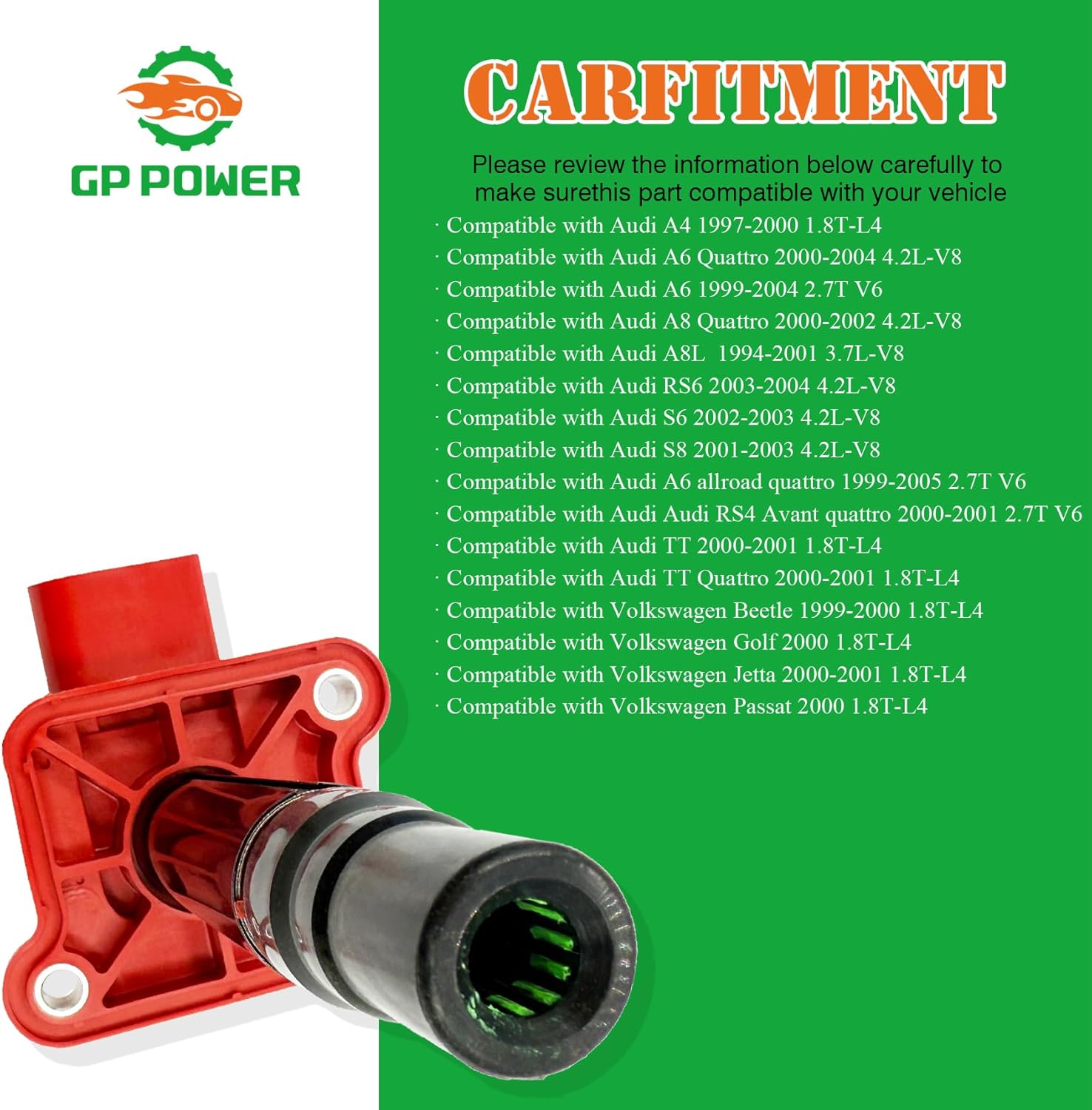 Performance Ignition Coil Packs Set Of 4 Compatible With Audi A4 A6 A8 RS6 S6 S8 TT VW Passat Beetle GOLF SHARAN 1.8 1.8T L4 4.2 4.2T V8 Replacement For UF274 06B905115E