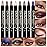 evpct 8Pcs Cream Eye Shadow Brightener Sticks Set for Eyes, Sand Orchid Rose Desert Ginger Caramel Midnight blue Blue Glitter Shimmer Matte Liquid Pencil Eye shadow Applicator Stick Palette Makeup 04