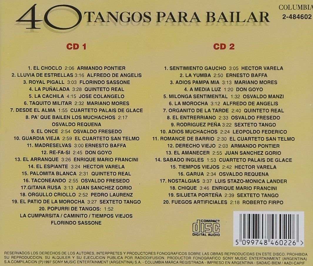40 Tangos Para Bailar 1