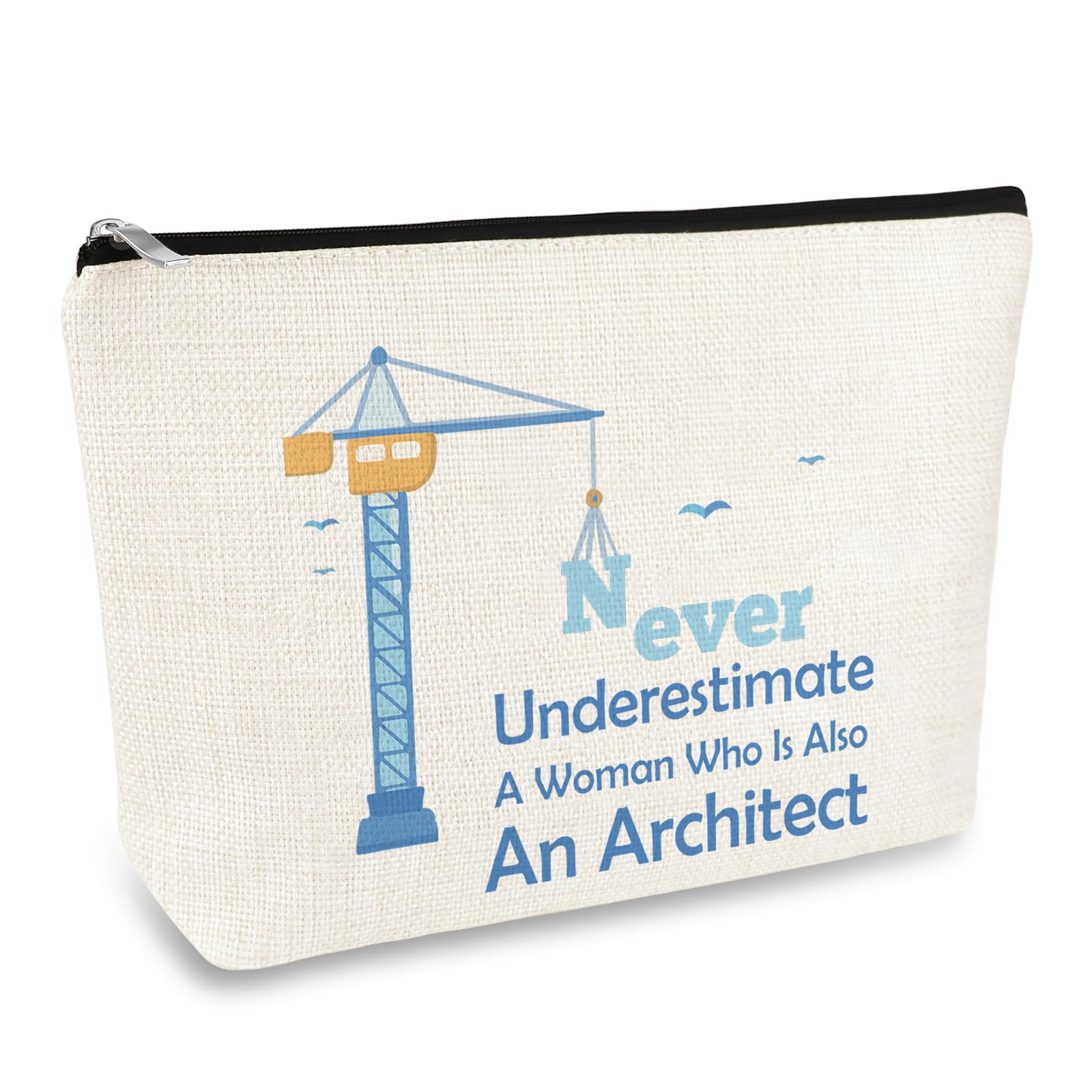 Architect Gifts for Women Makeup Bag Architectural Engineer Gifts Graduation Gift for Architect Student Teacher Cosmetic Bag Architecture Gifts for Her Woman Friends Co-Worker Christmas Birthday Gift