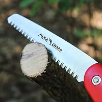 FLORA GUARD Összecsukható Kézi Fűrész 195mm SK5 Pengével, Metszőfűrész TPR Puha Fogantyúval és Biztonsági Zárral Kertészkedéshez 5