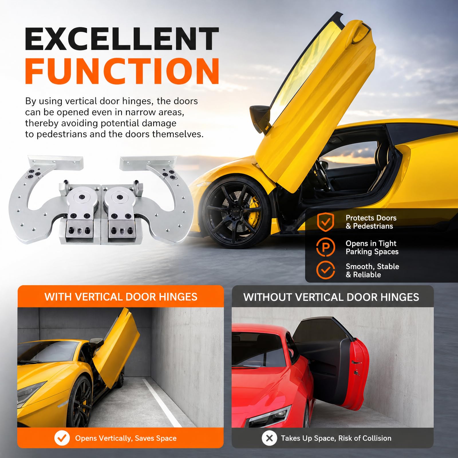 Amazon.com: Universal Racing Car Door Convert To Lambo Doors Style