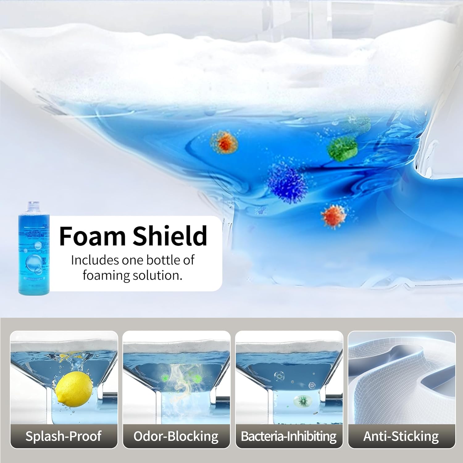 DeerValley Smart Toilet with Bidet Built in, 1000g MaP Auto Dual Flush, Foam Shield, Pump-Assisted, Filter, Fragrance and Deodorization System, Adaptive Temperature Control for Seat, Water and Dryer