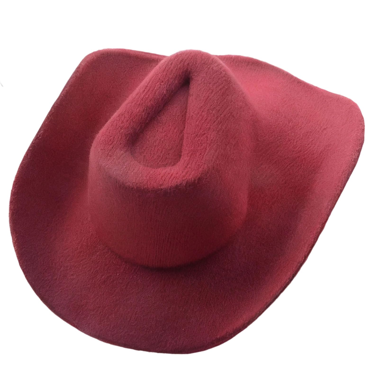 COOLHOOD Tiny Western Hat Embellishments Miniature Western Hat Ornament for Craft Clothing Decoration Sewing Accessories Tiny Craft