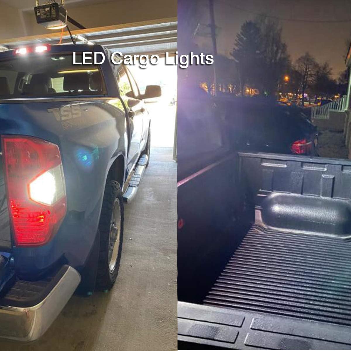 iBrightstar Super Bright LED Bulbs Package Kit Accessories Fit for Toyota Tundra 2014+ Interior Map Dome Lights + Vanity Mirror Lights + License Plate Lights + Back Up Reverse Lights, White