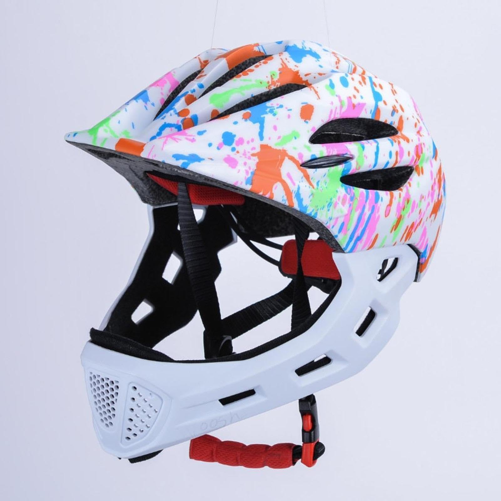 Casque de Vélo pour Enfants, Casque de Vélo Intégral Tendance, Casque de Cyclisme pour Garçons et Filles, équitation, Blanc