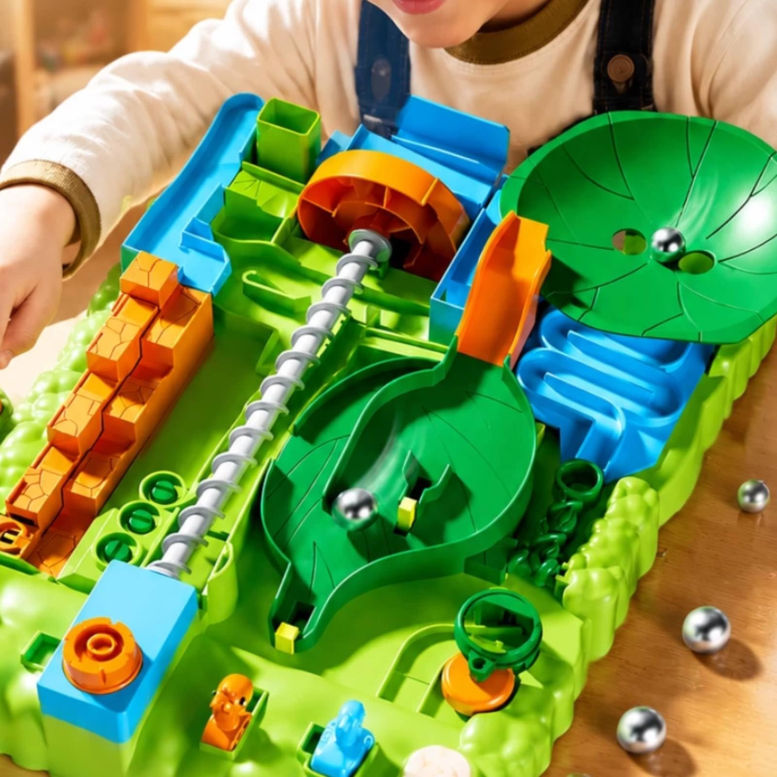 Gioco Aritmetico Gioco da Tavolo Biglie Puzzle Educativo Meccanica in Plastica per Competizione E Interazione Sociale Adatto per Bambini Casa Aula, Water Adventure