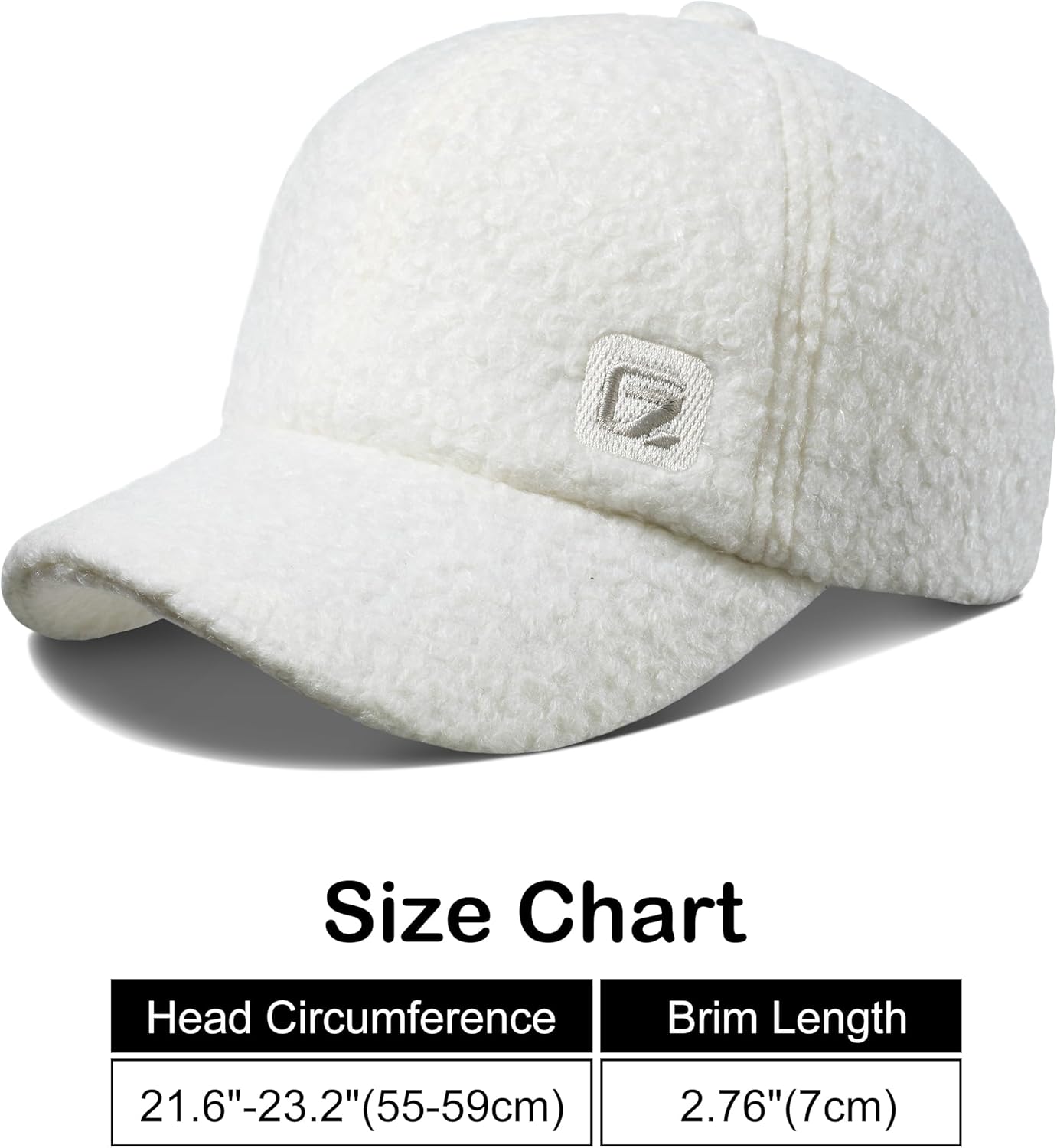 GADIEMKENSD Sherpa Fleece Winter Baseball Cap, Unstructured, Warm, Solid Color, Unisex - Image 4
