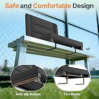 Vista 5 de HOPERAN Asientos de estadio con respaldo – Silla de grada con respaldo y cojín, asiento acolchado para gradas incluye correa para el hombro, silla