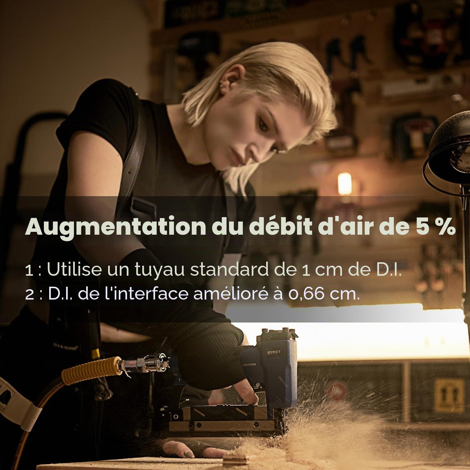 GLAHODEN Enrouleur de tuyau à air rétractable à double bras - 20 m - En acier robuste - Avec câble de 1,5 m de long - Maximum 20 bar