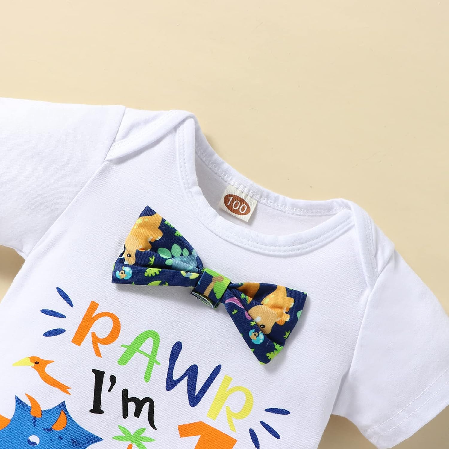 Baby Boys Funny First Birthday Outfit Infant Boy 1st Cake Smash Clothes Bow Tie Pants Set - Image 3