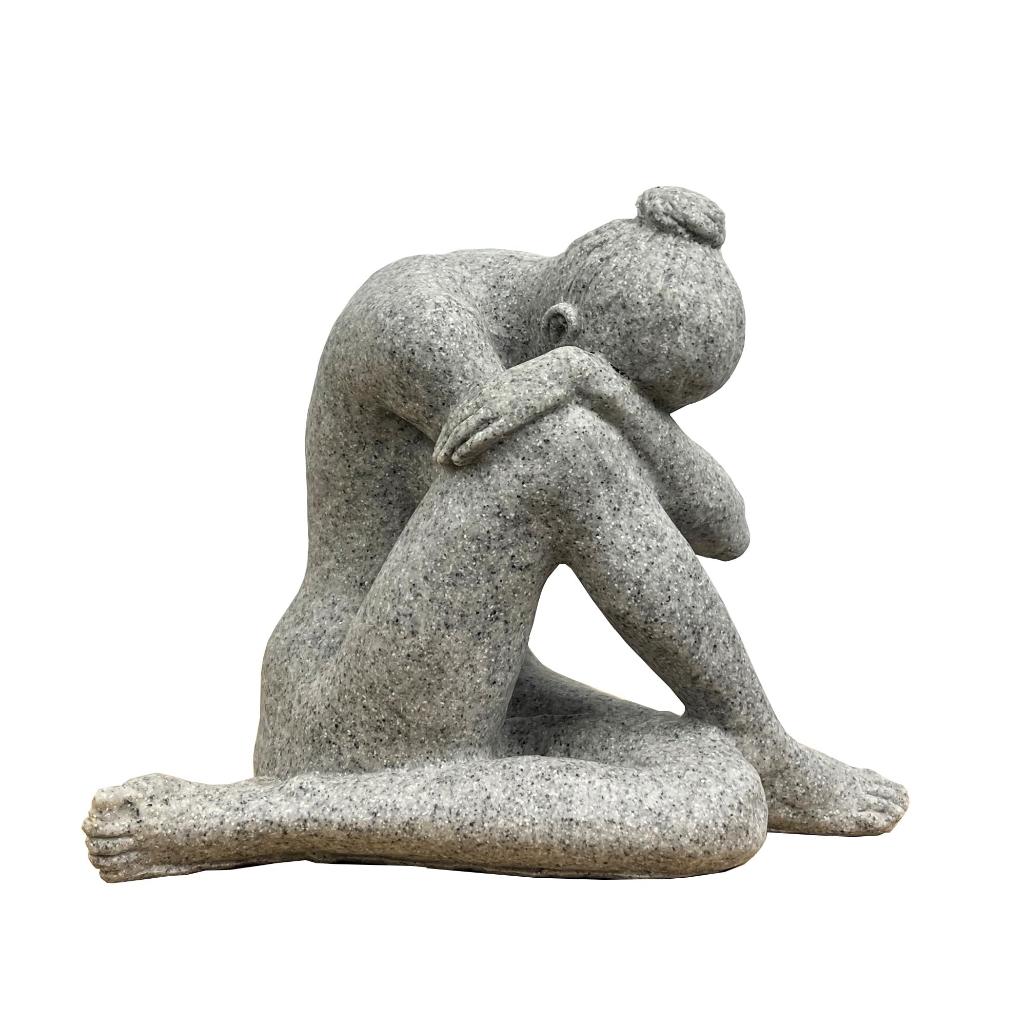 Alfie Francis 17.5cm x 14.7cm Abstract Sitting Woman Modern Ornament for the Home Grey Coloured Resin Material