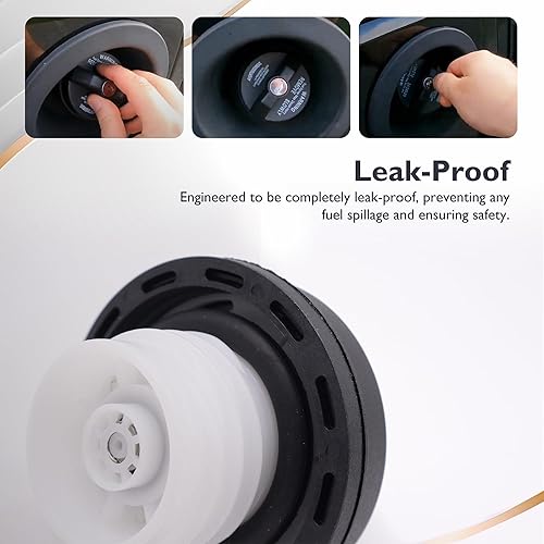 Miniatura 7 de 10504 - Tapa de llenado de tanque de combustible con cerradura con llave compatible con Chevrolet Chevy, Toyota 4Runner FJ Cruiser Highlander, GMC