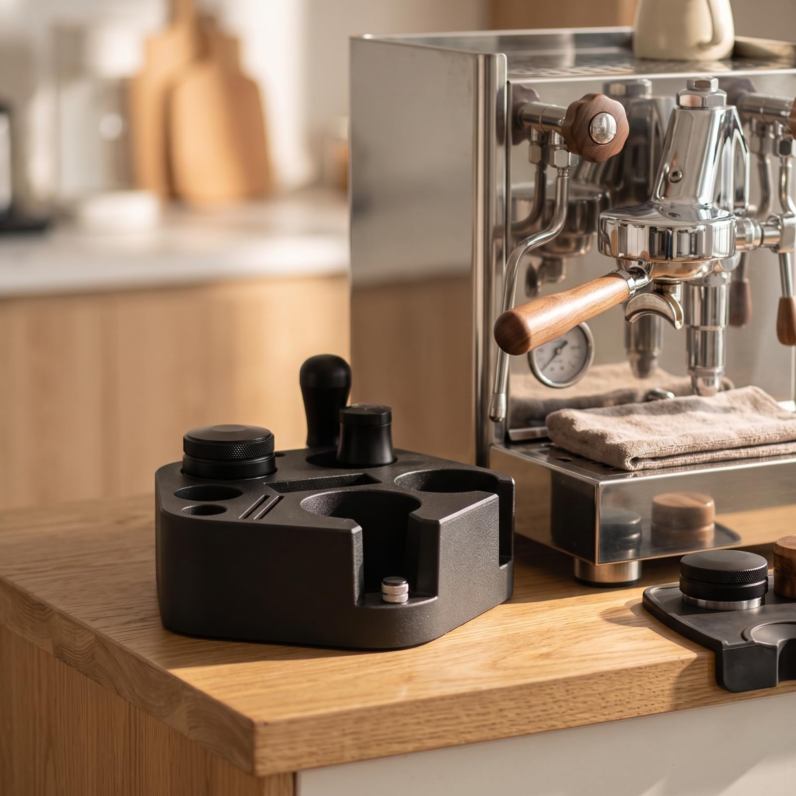 Qianly Estación Organizadora Estable Organizador Portafiltros Impermeable para Baristas, Cocina, 58mm, Style to 1