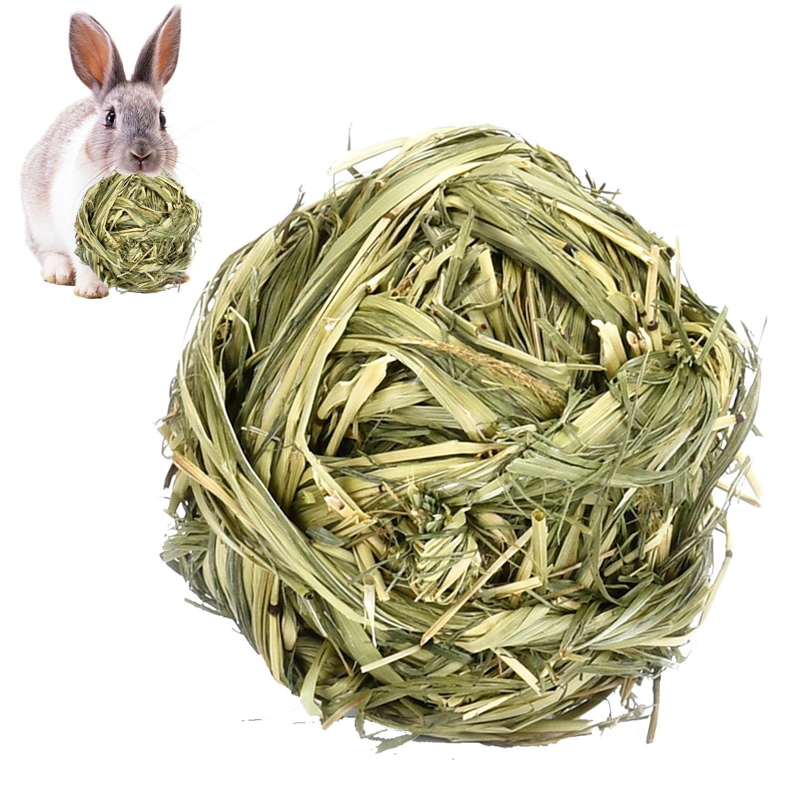 Eastuy Grass Ball Guinea Chew Toys, Activity Toys For Small Animal, Gnawing Treats For Rabbits Guinea Pigs Chinchilla Bunny Teeth Grinding