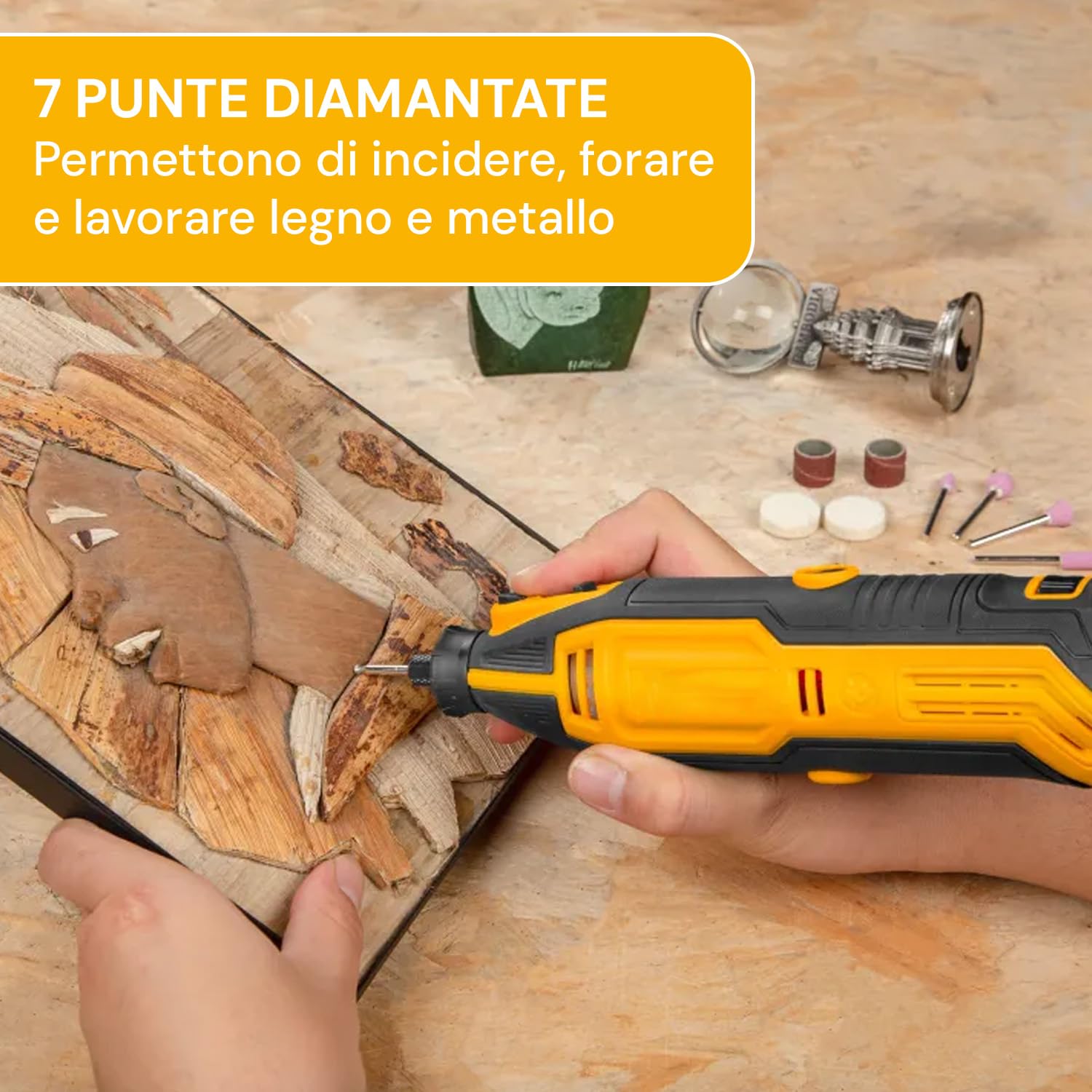 Avilia Set Valigetta con Accessori di Levigatura e Lucidatura per Mini Smerigliatrice - 250 Utensili Multifunzione, Ideali per Professionisti e Hobbisti