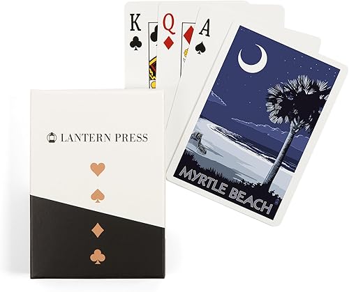 Miniatura 1 de Lantern Press Myrtle Beach, Carolina del Sur, Palmetto Moon (52 cartas de juego, baraja de cartas de tamaño póquer con comodines)
