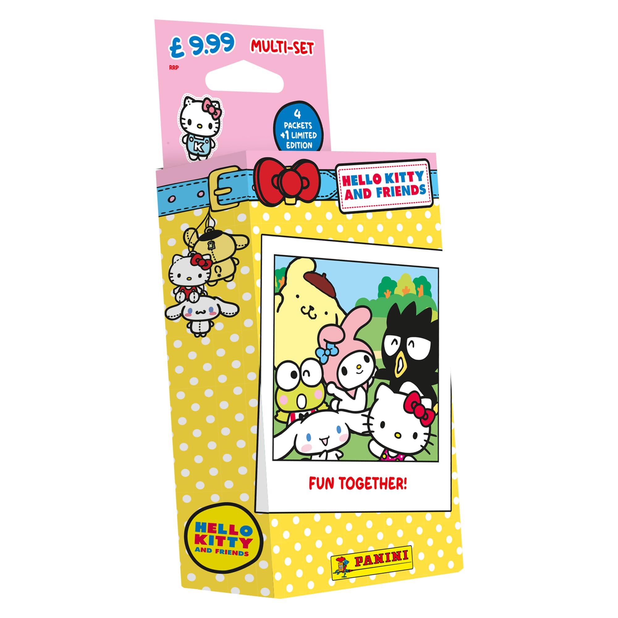 Panini Hello Kitty & Friends Trading Cards Blister 3 Fundas Premium + 1 Tarjeta de edición Limitada