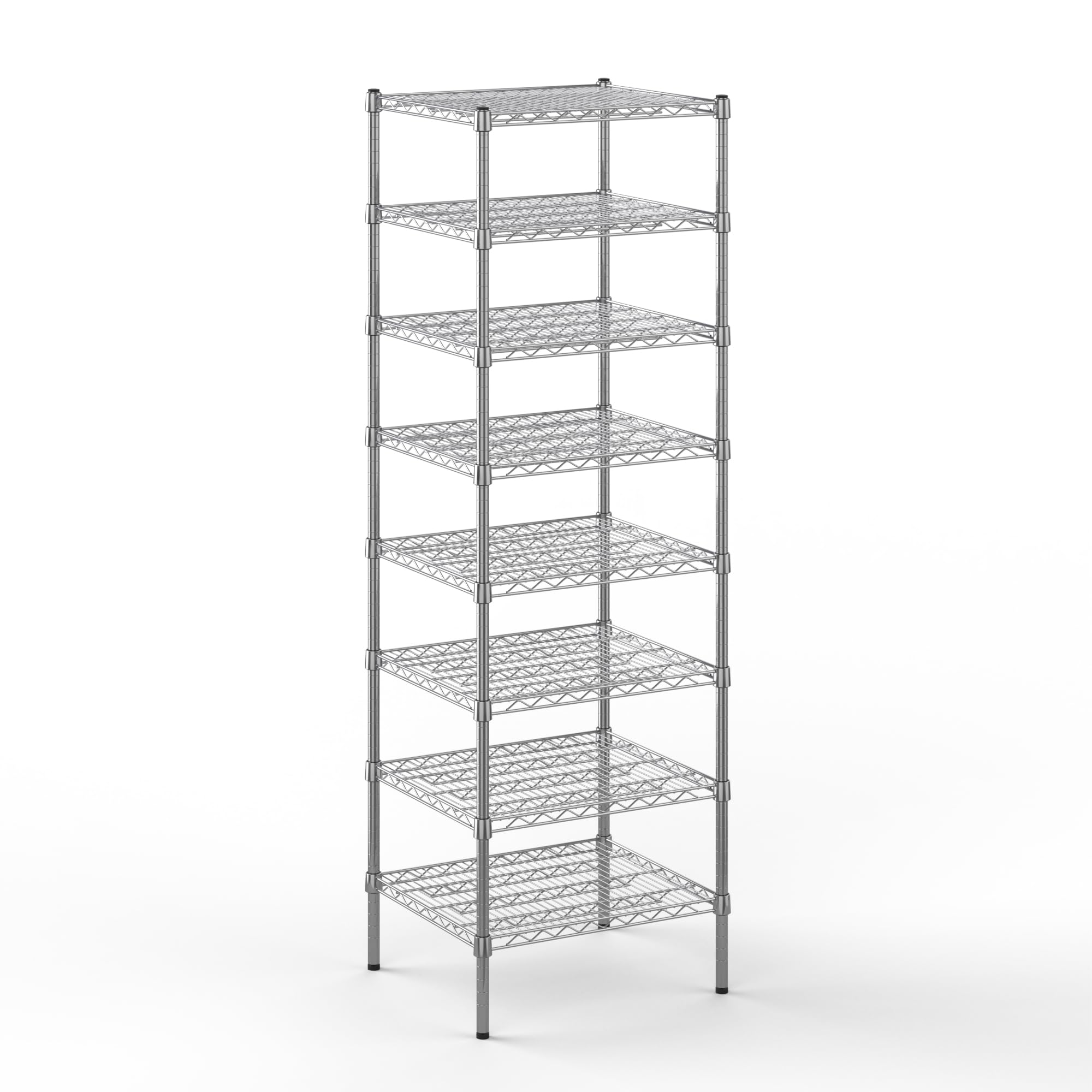 21" Deep x 24" Wide x 74" Height Wire Shelving Kit | 8-Tier | NSF Commercial Storage Rack Unit