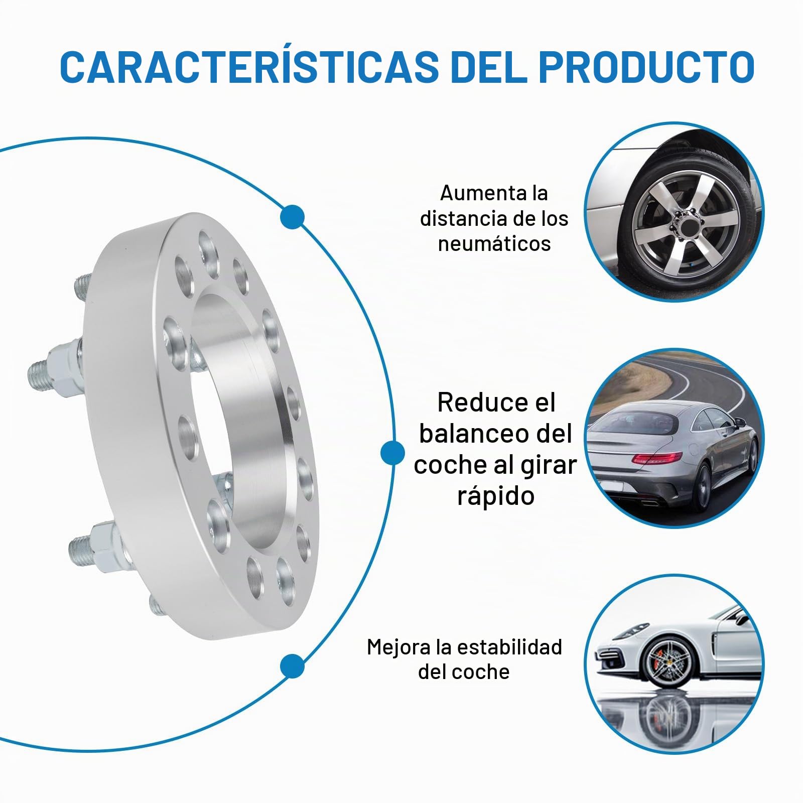 Separadores de rueda, grosor de 30 mm, orificio central de 108 mm, 6 pernos, compatible con F-0rd Ranger T-0-yota Hilux todos los años de construcción Landcruiser Pajero /4Runner/Isuzu 1969-2008 LM