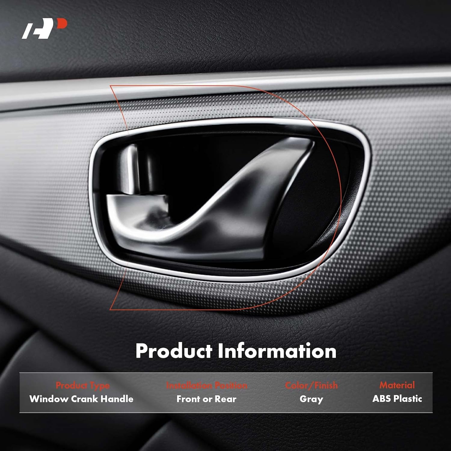A-Premium Front or Rear Driver or Passenger Side Window Crank Handle