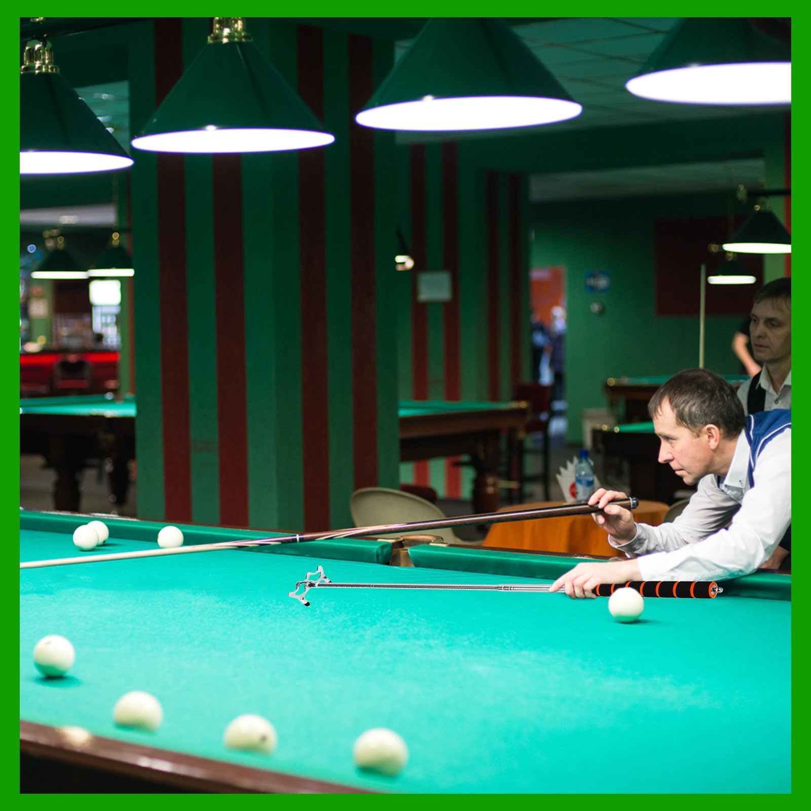 Ponte Stecca da Biliardo Retrattile,Billards Cue Stick Bridge,Stecca da Biliardo Retrattile con 3 Testa a Ponte Rimovibile,Accessorio per Stecca da Biliardo per Tavolo da Biliardo, Snooker