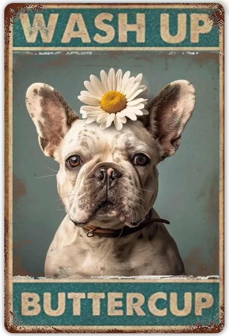 Anceky French Bulldog Diamond Art Kits for Adults,Wash Up Buttercup Funny Bathroom Decor DIY 5D Diamond Painting Kits for Beginners Crafts Dog Wall Art Home Decor French Bulldog Lovers 12X16 Inch