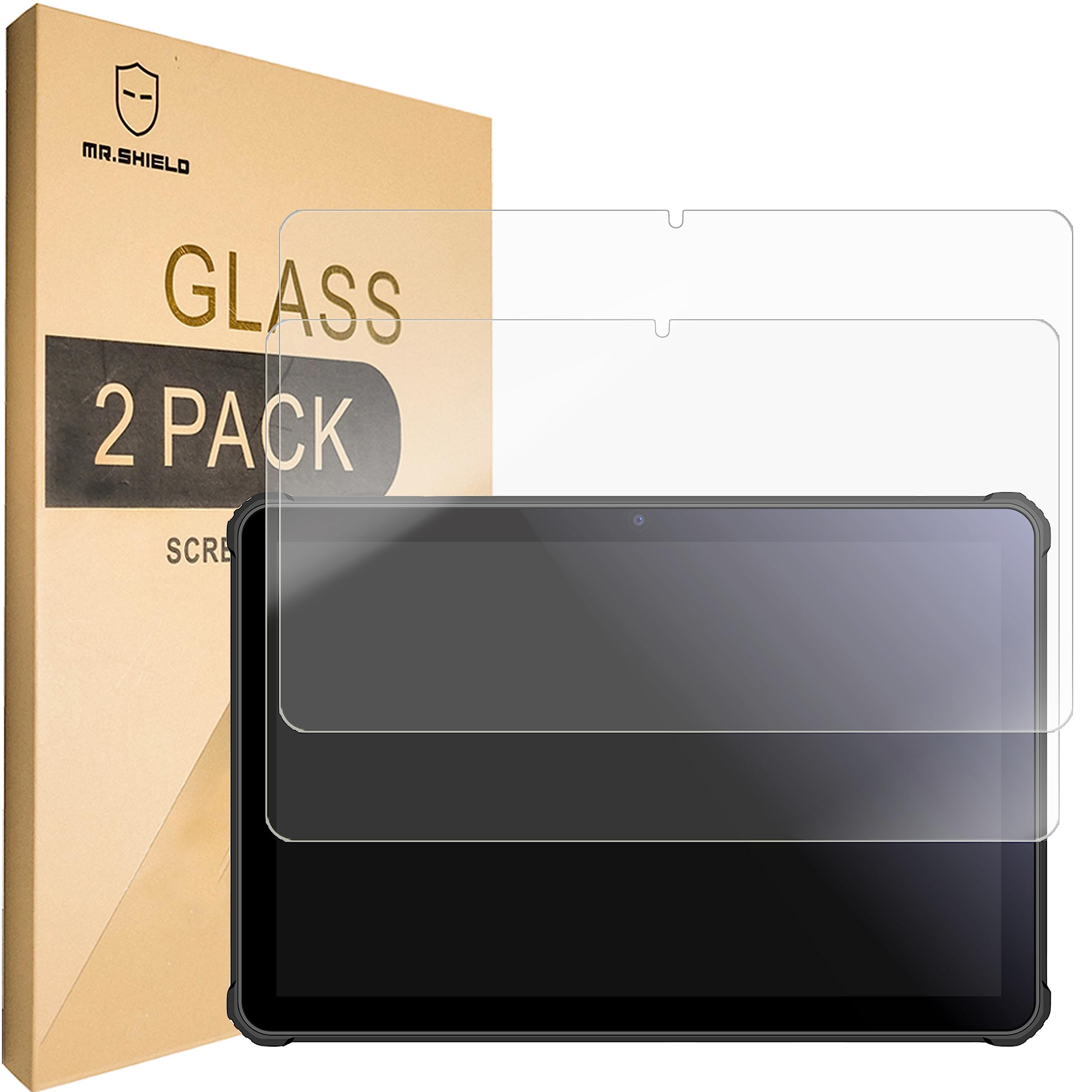Mr.Shield [2-PACK] Screen Protector For Oukitel RT5 Tablet, 10.1 Inch [Tempered Glass] [Japan Glass with 9H Hardness] Screen Protector