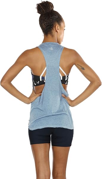 icyzone Canotta da Allenamento da Donna, vestibilità Ampia, per Esercizi muscolari, Palestra, Yoga, Corsa, Atletica - 5