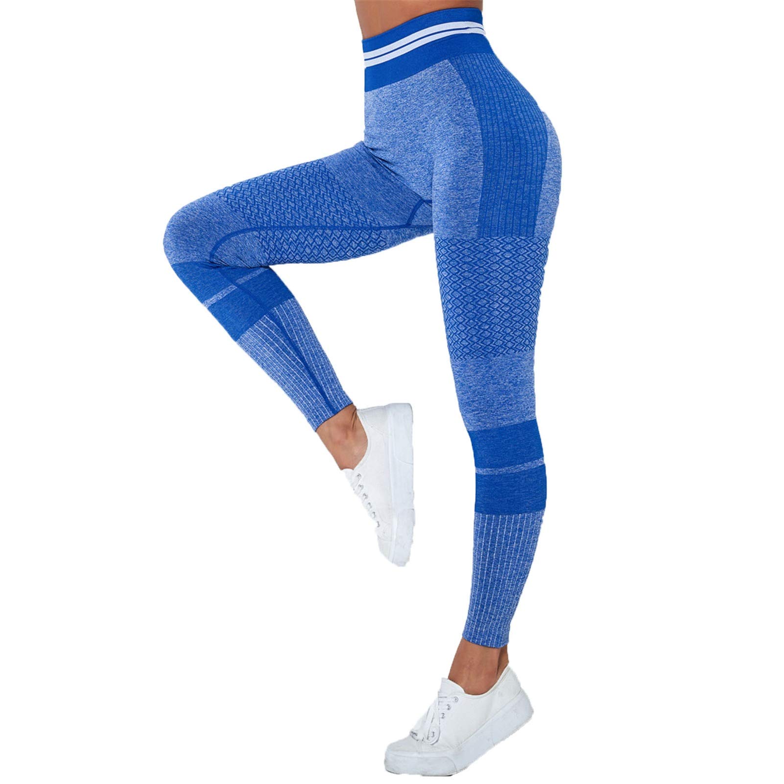 Femme Yoga Leggings Pantalons Entraînement, Femmes taille haute transparente Skinny Leggings Gym Tummy contrôle Scrunch Pantalon de yoga Butt Lift entraînement Power Flex Fitness Collants Sexy Fitness