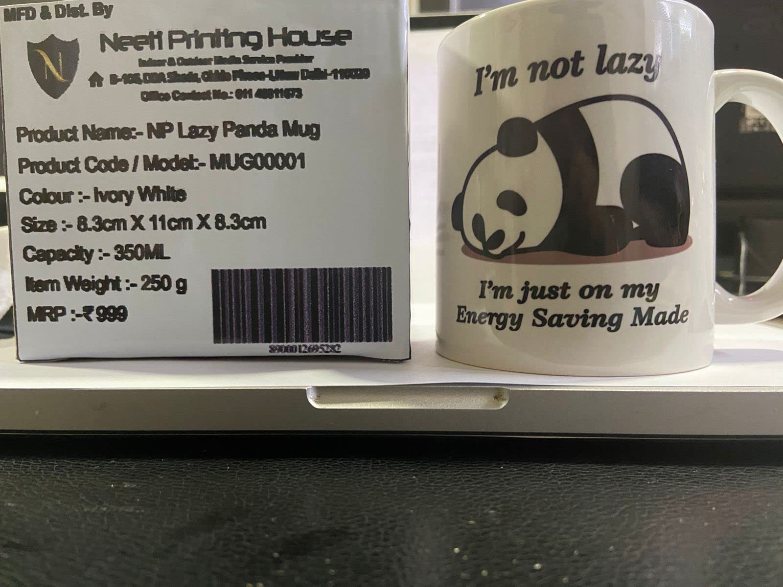 Neeti printing house Lazy Panda Mug for Coffee, Tea and Gifting