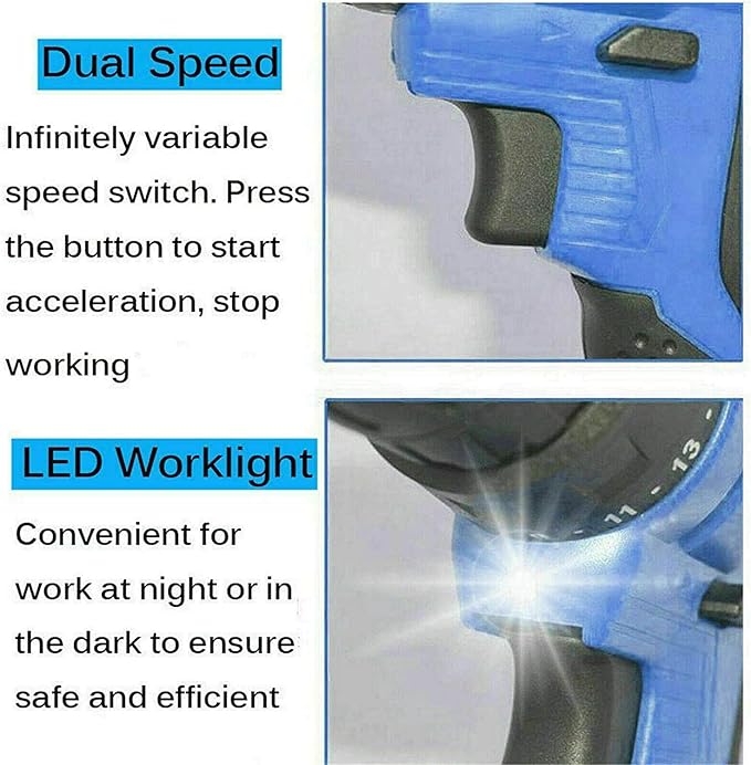 Taladro Atornillador Inalámbrico ANSIMIDA 21V con 26 Accesorios miniatura 6
