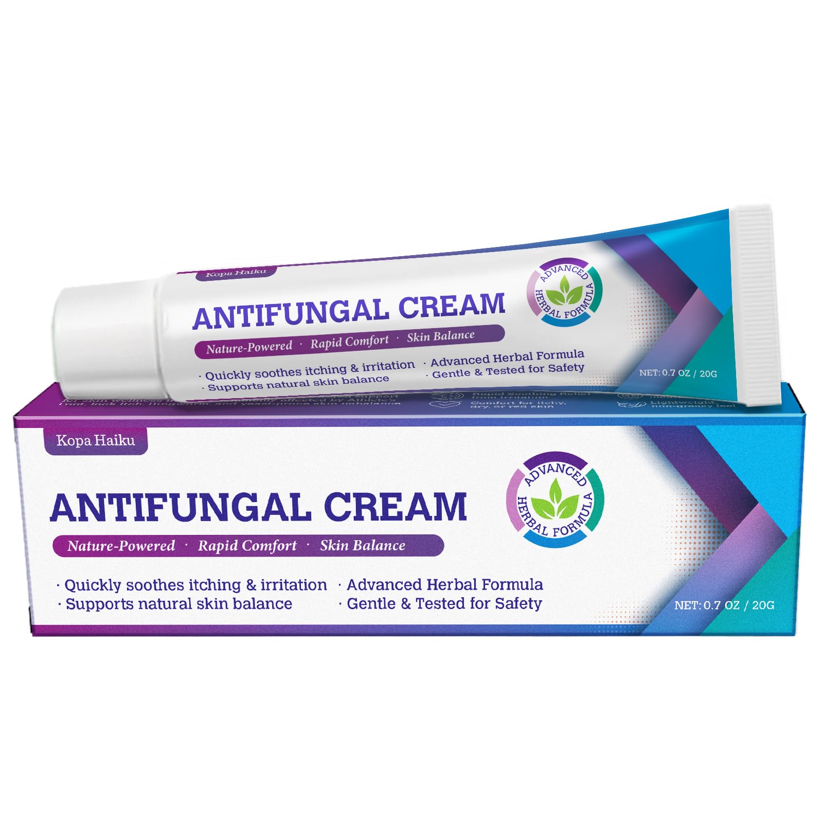 Herbal Hautcreme Hautpilz und Fußpilz Creme: Leichte Botanical-Formel zur Pflege von Haut, die zu Fußpilz, Leistenpilz, Ringworm (Tinea Corporis) & seborrhoischer Dermatitis neigt 20g