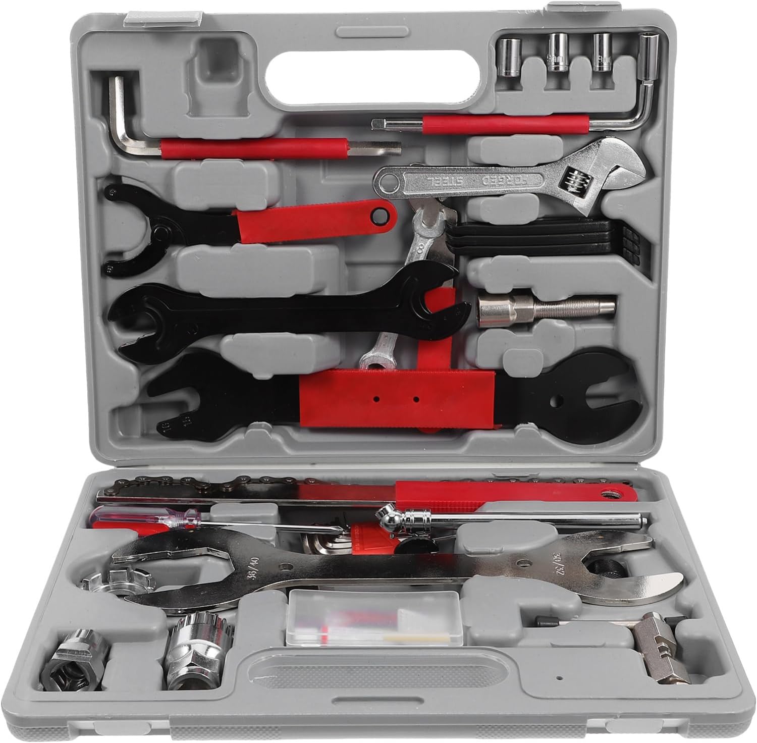 SUPVOX Bicycle Repair Tool Kit Multifunctional Bike Maintenance Tools Set Sturdy Steel Includes Tire Repair Accessories for Mountain and Road Bikes