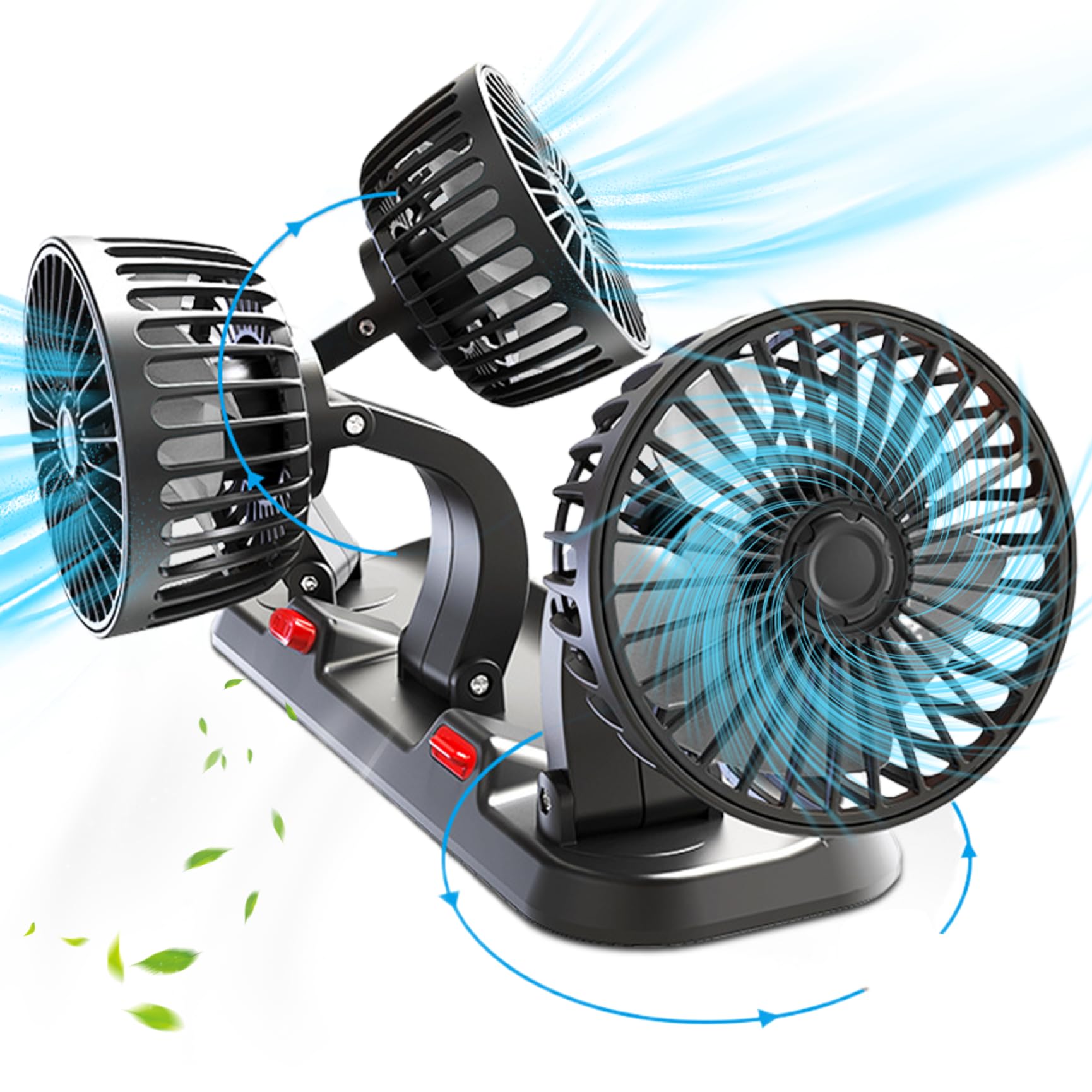 Ventilateur de voiture USB 12V 24V trois vitesses pour SUV et camping-car