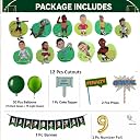 FI - FLICK IN 48 pcs Football Theme Decoration 9th Birthday for Boys Football, Cutouts Props , Balloons & Cake Topper (Pack of 48, Multicolor) gallery image