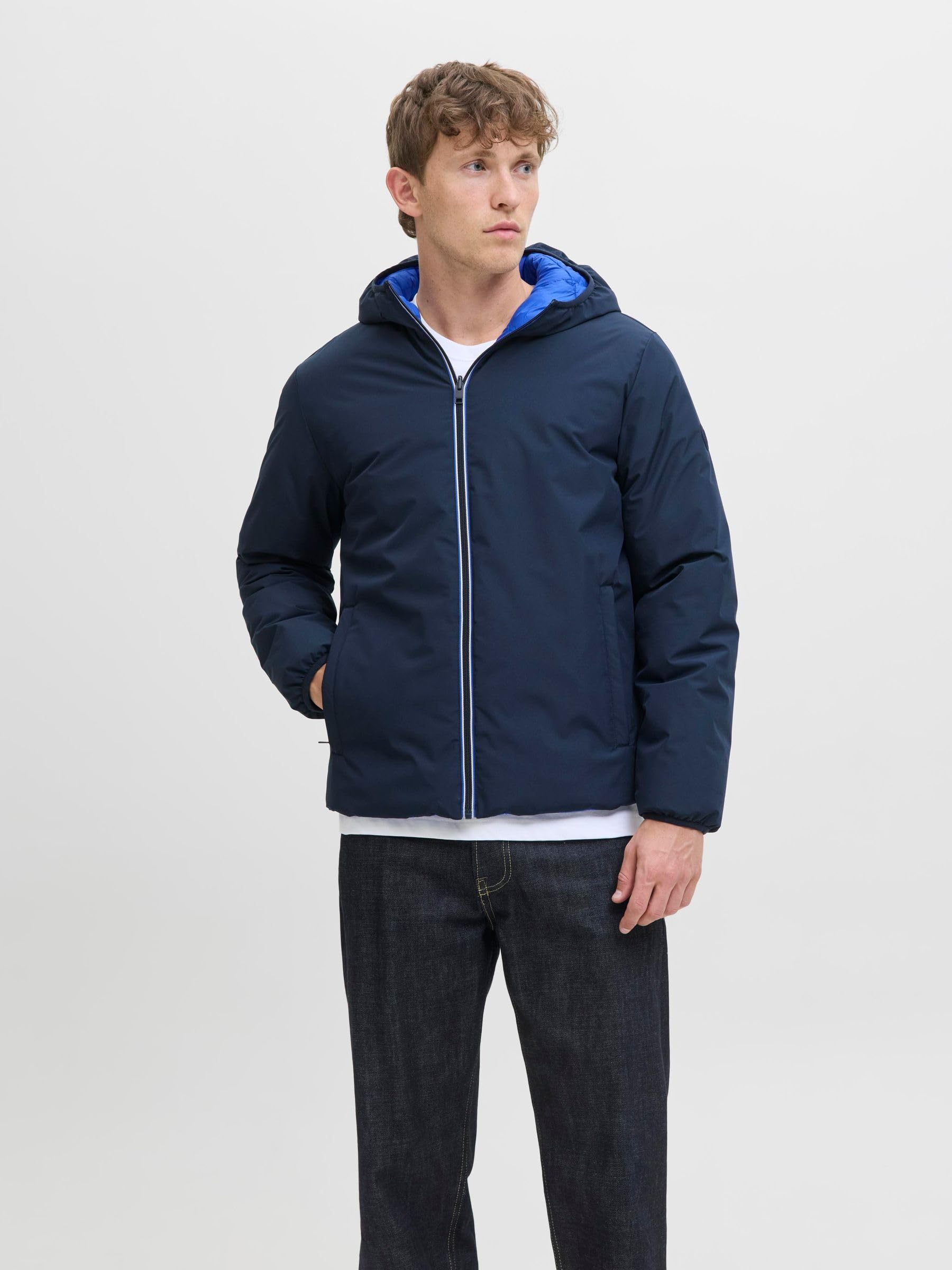 JACK & JONES Jjebrook Reversible Jacket Sn JJebrook - Chaqueta reversible Sn Hombre (Pack de 1)