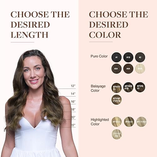 Miniatura 8 de GOO GOO Extensiones de cabello humano real con alambre, 20 pulgadas, 4.94 oz de negro natural a castaño castaño, extensiones de cabello con alambre