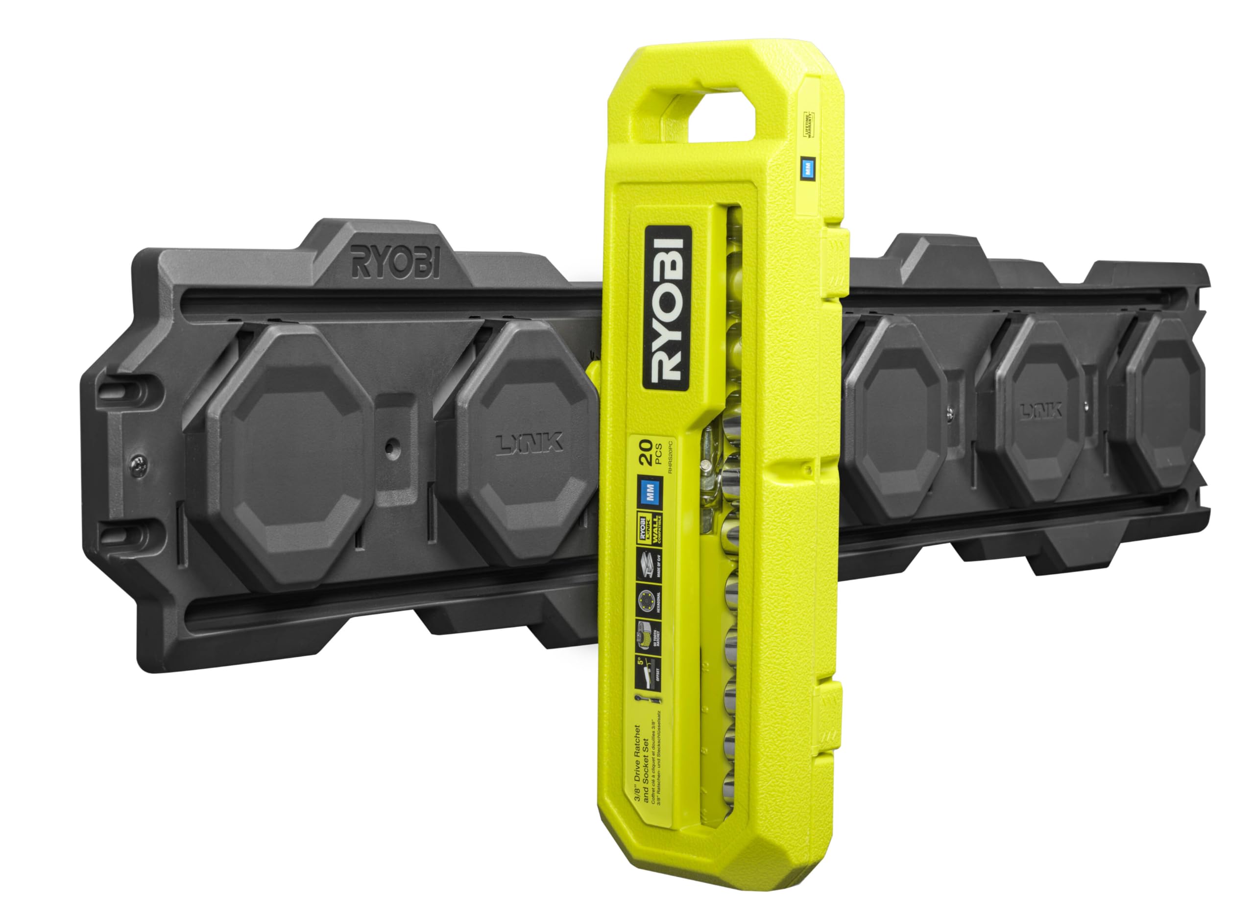 RYOBI RHRS11PC 3/8" Drive Ratchet and Sockets Set (11 Pieces), Grenn - Image 2